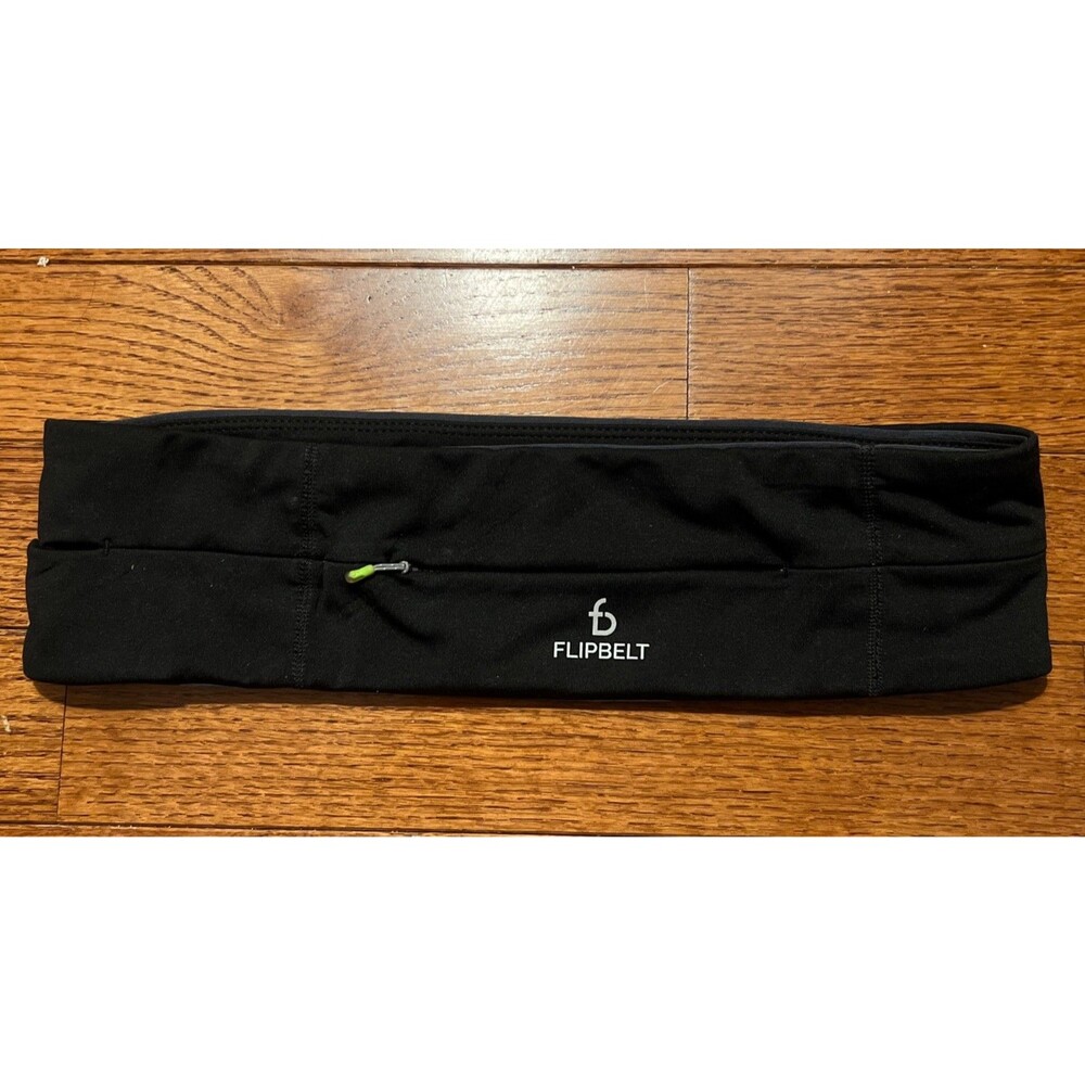 FlipBelt Flip Belt Running Belt Waist Gray Reflective Zipper Pockets Large